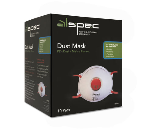 FACE MASK DISPOSABLE P2 WITH VALVE 10/BOX