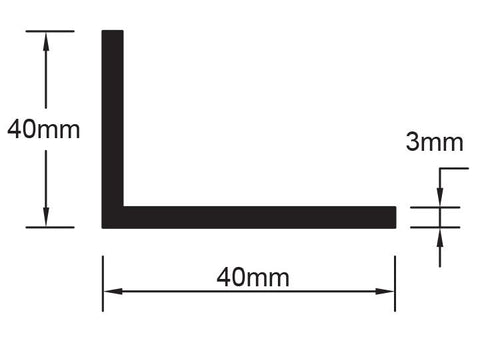 ANGLE 40 x 40 x 3mm