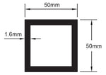 BOX SQUARE 50 x 1.6mm