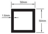 BOX SQUARE 50 x 1.6mm