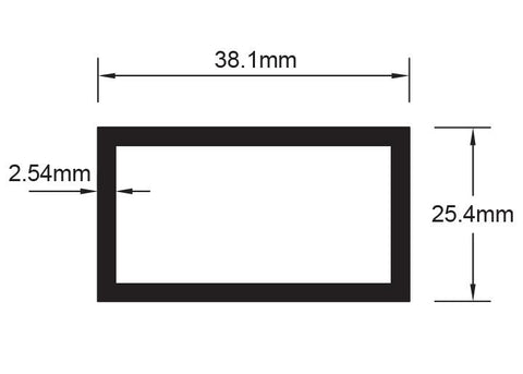 RHS BOX 38.1 x 25.4 x 2.54mm